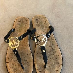Michael Kors Cork and gold sandals